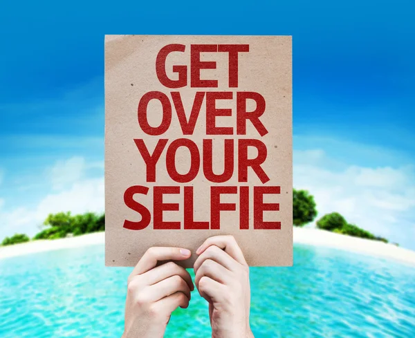 Get Over Your Selfie karty — Zdjęcie stockowe