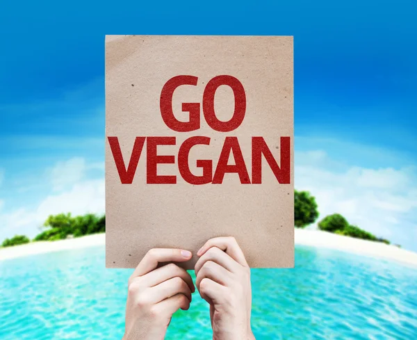 Go Vegan kartu — Stock fotografie