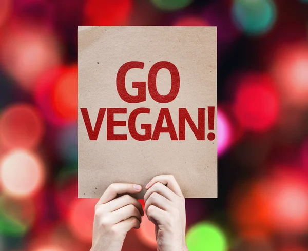 Go vegane Karte — Stockfoto