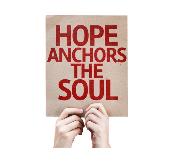 Hope Anchors the Soul card — Stock Photo, Image