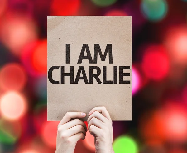 I am Charlie card — Stock Photo, Image