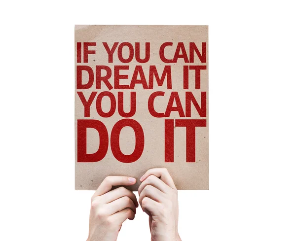 Eğer sen olabilir rüya bu sen Can Do It kartı — Stok fotoğraf