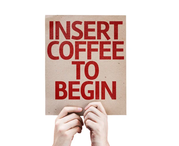 Sätt in kaffe att börja kort — Stockfoto