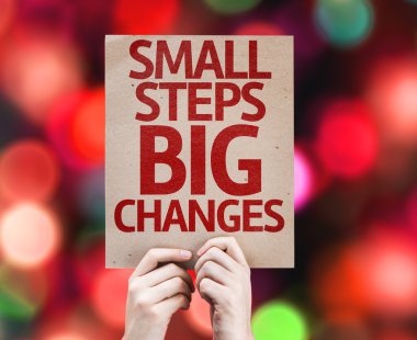 Küçük adımlar büyük değişiklikler kartı