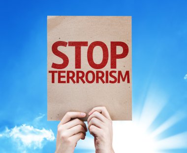 Stop Terrorism card clipart