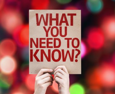 What You Need to Know? card clipart