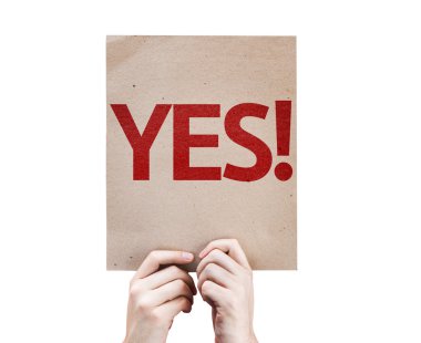 Metin Evet! kart üzerinde