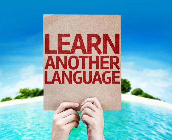 Learn Another Language card — Stock Photo, Image