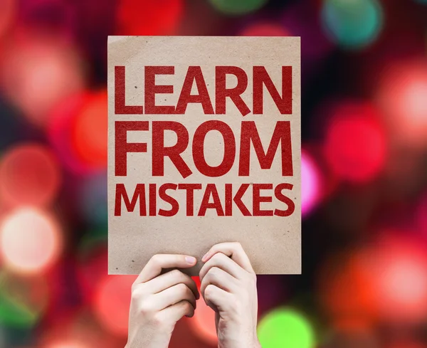 Learn From Mistakes card — Stock Photo, Image