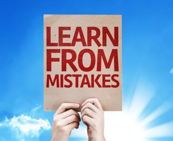 Aprenda com cartão de erros — Fotografia de Stock
