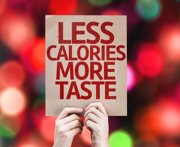 Meno calorie Più carta di gusto — Foto Stock