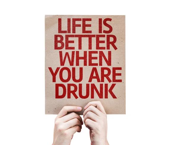 Life is Better When You Are Drunk card — Stock Photo, Image