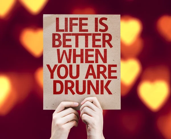 Life is Better When You Are Drunk card — Stock Photo, Image