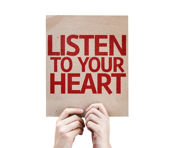 Listen To Your Heart card — Stock Photo, Image