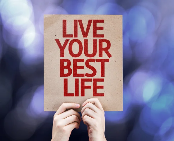 Live Your Life Najlepsza karta — Zdjęcie stockowe