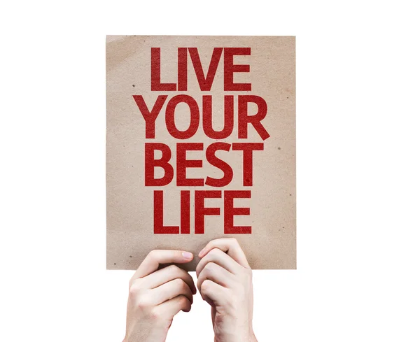 Viva seu melhor cartão de vida — Fotografia de Stock