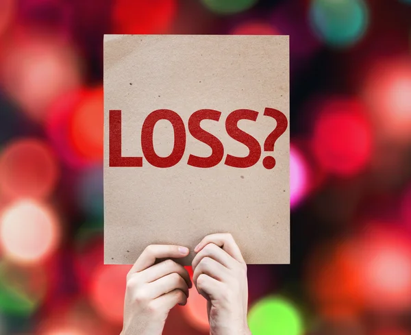 Loss? card with colorful background — Stock Photo, Image