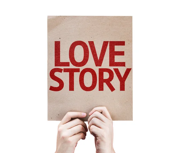 Aşk hikayesi kartı — Stok fotoğraf