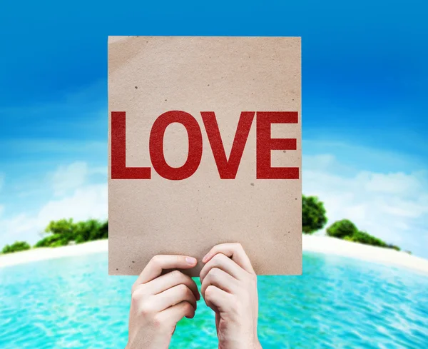 Love text on card — Stock Photo, Image