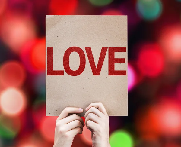 Love text on card — Stock Photo, Image