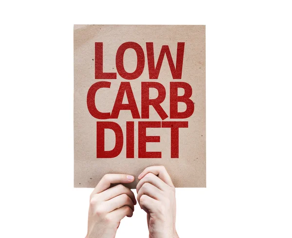 Tarjeta de dieta baja en carbohidratos — Foto de Stock