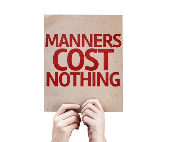 Manners Cost Nothing card — Stock Photo, Image