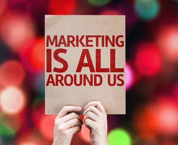 Marketing is alle rondom ons kaart — Stockfoto