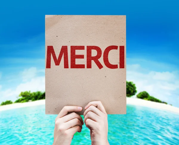 Thank You (In French) card — Stock Photo, Image