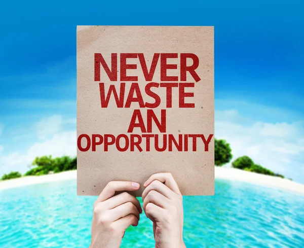 Never Waste An Opportunity card — Stock Photo, Image