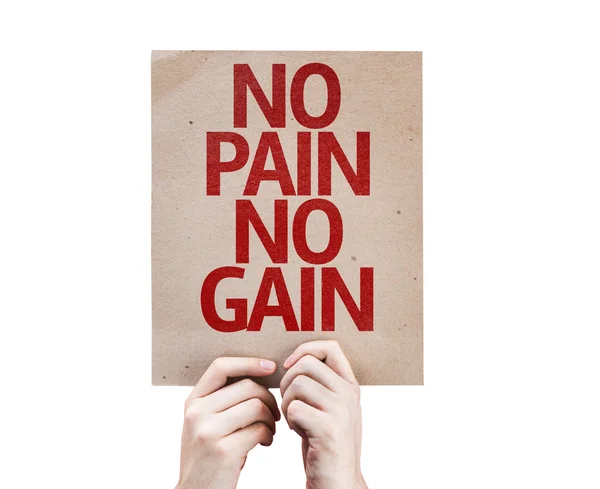 Niet Pain No Gain kaart — Stockfoto