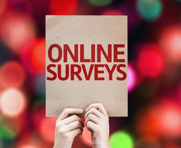 Online Surveys card — Stock Photo, Image