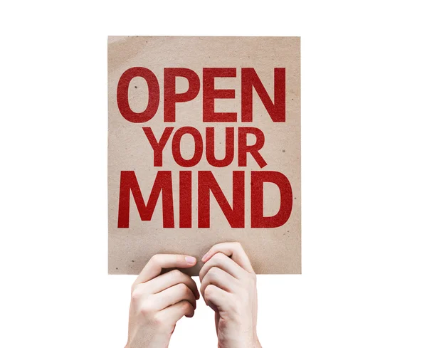 Açık Your Mind kartı — Stok fotoğraf
