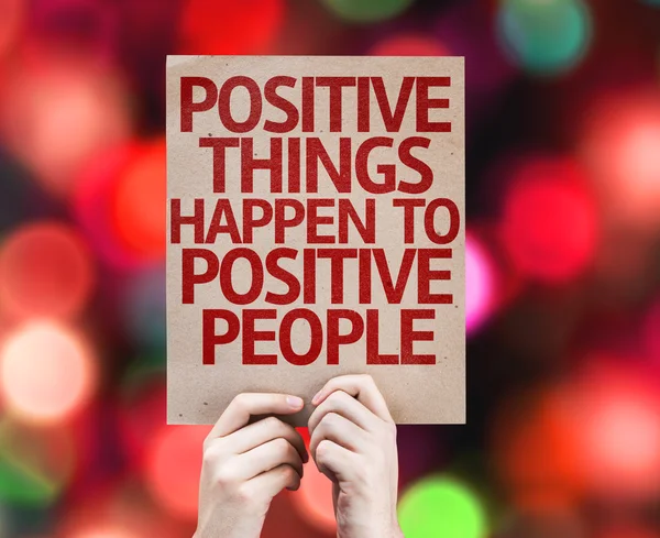 Positive Things Happen to Positive People card — Stock Photo, Image