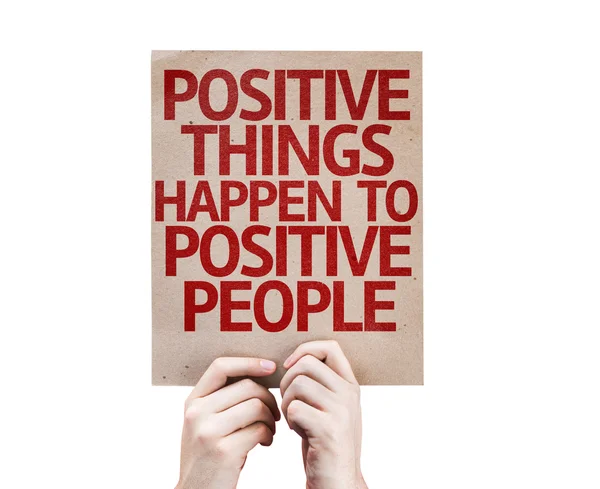 Positive Things Happen to Positive People card — Stock Photo, Image