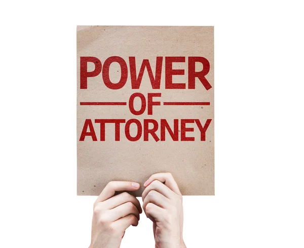 Power of Attorney card — Stock Photo, Image