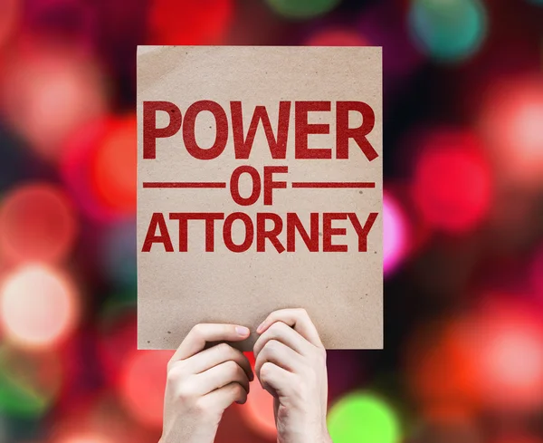 Power of Attorney card — Stock Photo, Image