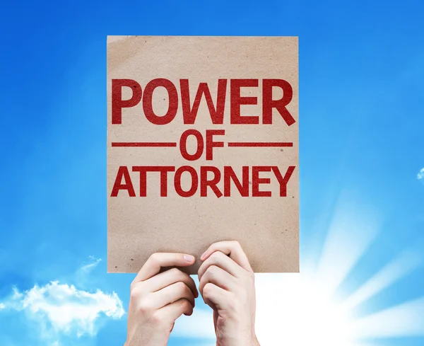 Power of Attorney card — Stock Photo, Image