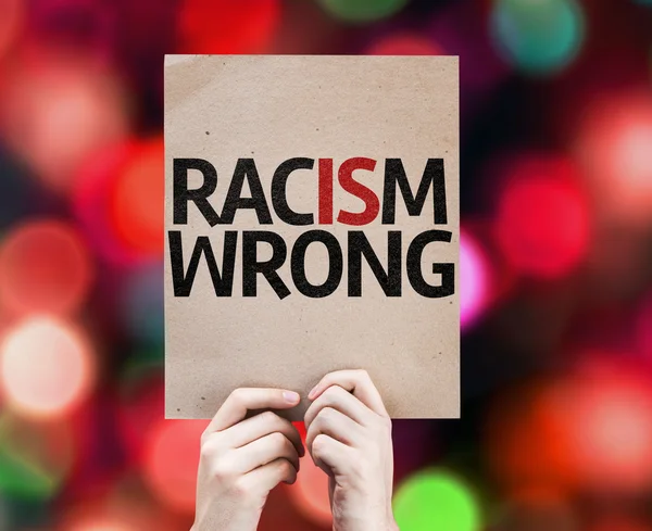 Rasszizmus rossz kártya — Stock Fotó