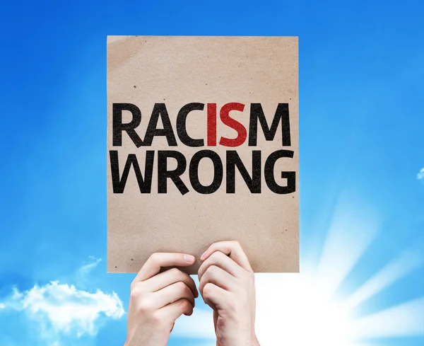 Racism Wrong card — Stock Photo, Image