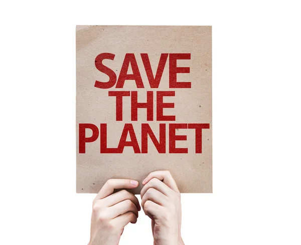 Uratować planetę karty — Zdjęcie stockowe