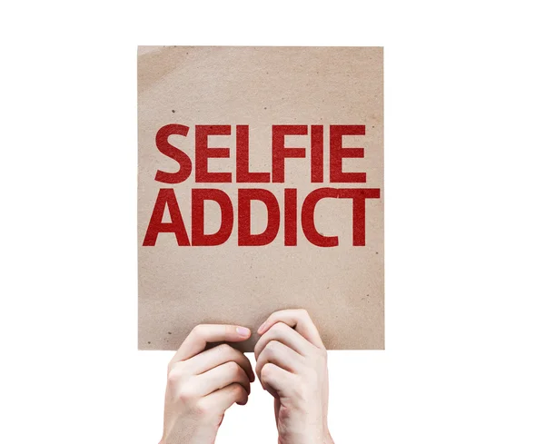 Carta di selfie Addict — Foto Stock