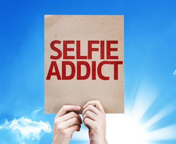 Carta di selfie Addict — Foto Stock