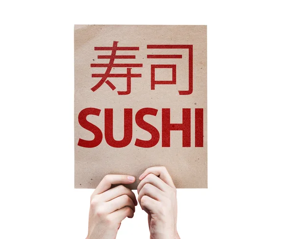 Sushi di testo su carta — Foto Stock