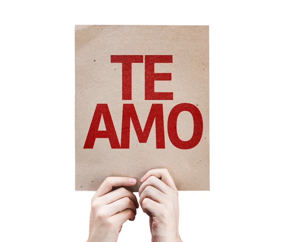 Ich liebe dich (auf spanisch) karte — Stockfoto