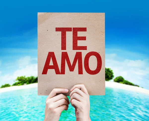 I Love You (en español) tarjeta — Foto de Stock