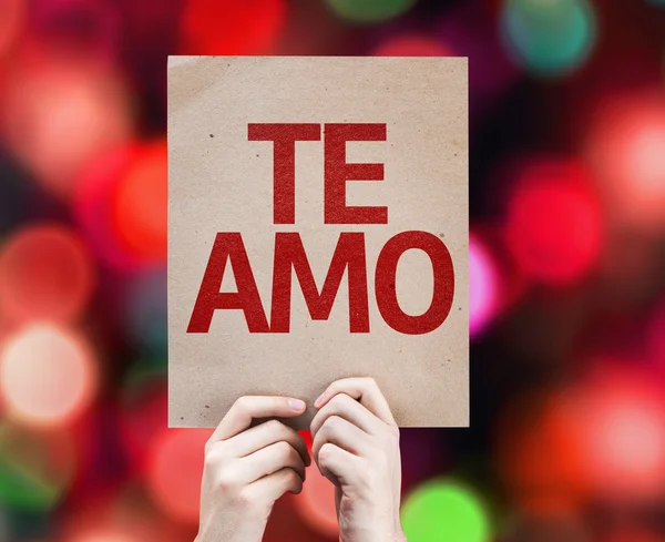 I Love You (en español) tarjeta —  Fotos de Stock