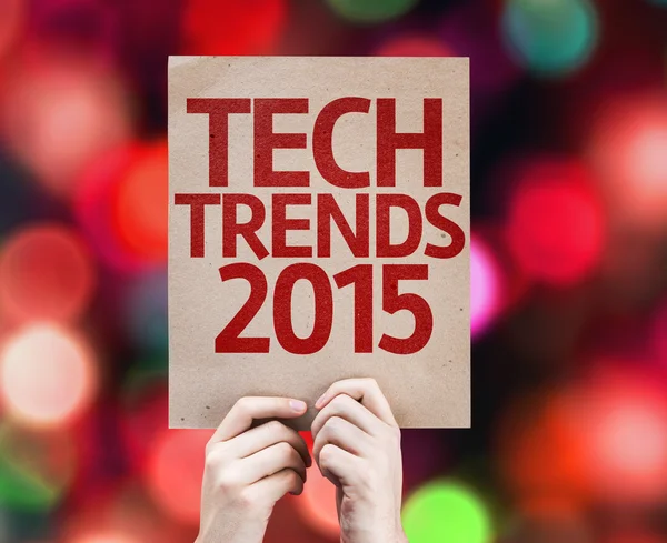 Tech trendek 2015 kártya — Stock Fotó