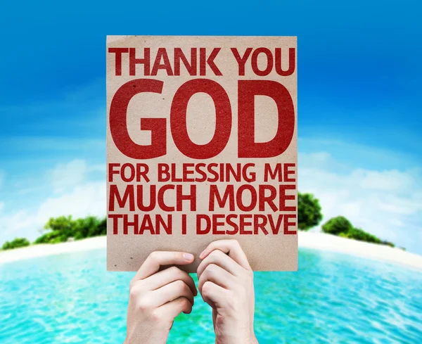 Thank You God For Blessing Me Much More Than I Deserve card — Stock Photo, Image