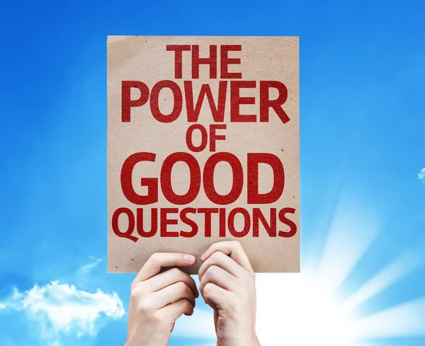 The Power Of Good Questions card — Stock Photo, Image