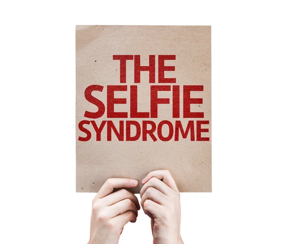 O cartão da Síndrome de Selfie — Fotografia de Stock